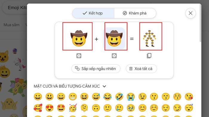 Hướng dẫn ghép biểu tượng cảm xúc trên Google bằng Emoji Kitchen, bước thứ hai