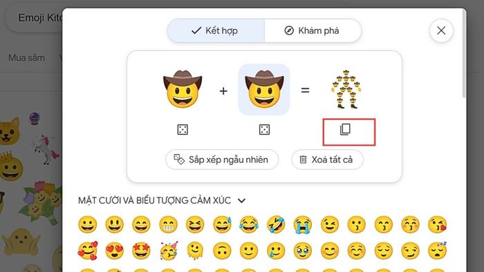 Hướng dẫn ghép biểu tượng cảm xúc trên Google với Emoji Kitchen, bước ba