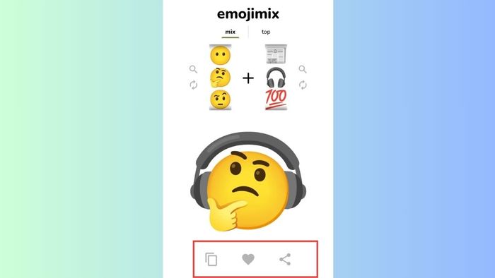 Hướng dẫn ghép biểu tượng cảm xúc bằng Emojimix bước ba