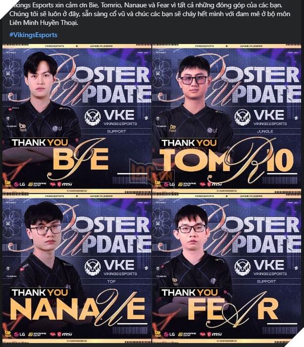 GAM Esports công bố một hợp đồng mới, giữ vững bộ đôi cánh vàng trong đội hình.