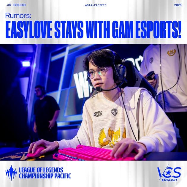 GAM Esports vừa hé lộ một hợp đồng mới, giữ nguyên bộ đôi vàng ở vị trí cánh trên.