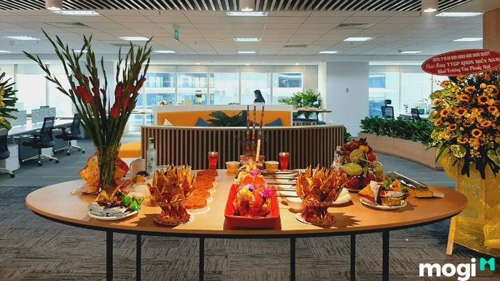 Mâm cúng cho lễ khai trương cửa hàng