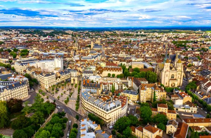 Dijon is one of the stops along the affordable Paris-Lyon route.