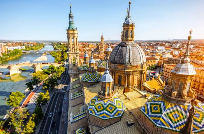 The affordable, high-speed train route between Madrid and Barcelona passes through the city of Zaragoza.