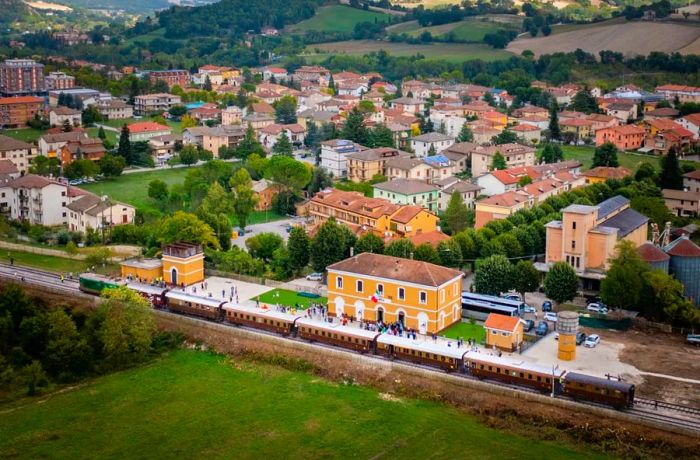 This is one of Italy’s vintage tourist trains.