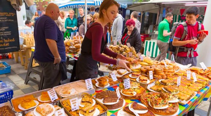 The Temple Bar Food Market is located at Meeting House Square.