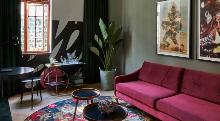 At Gorgeous George, eclectic furniture and mid-century modern details take center stage.