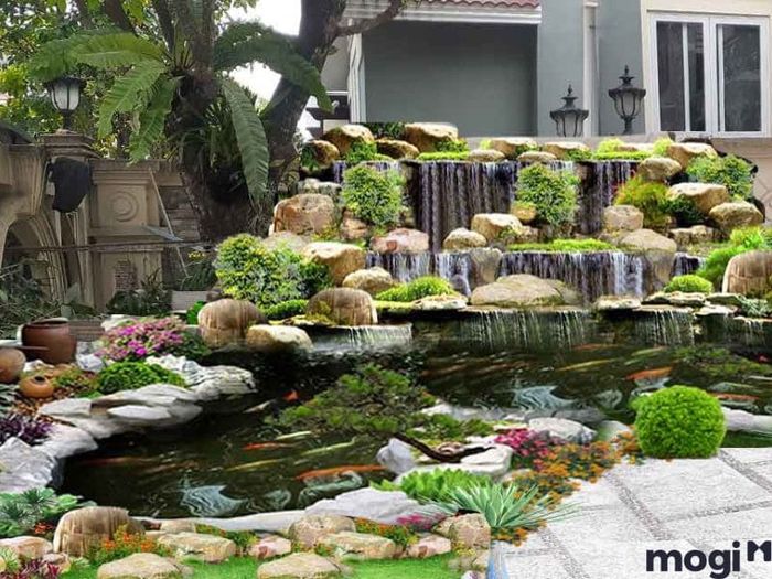 tự làm hồ cá sân vườn