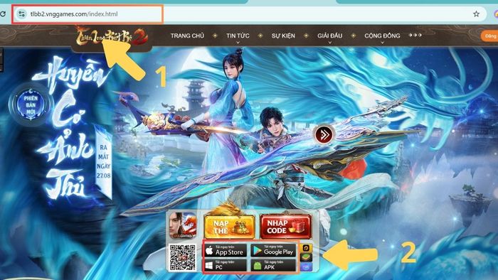Hướng dẫn tải Thiên Long Bát Bộ VNG về máy, bước 1