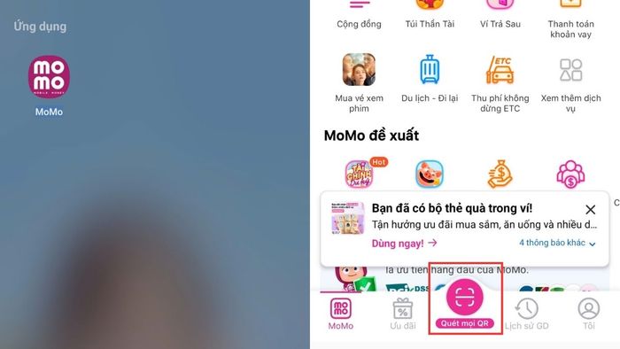 Thanh toán ví trả sau MoMo như thế nào - Thanh toán bằng cách quét mã QR