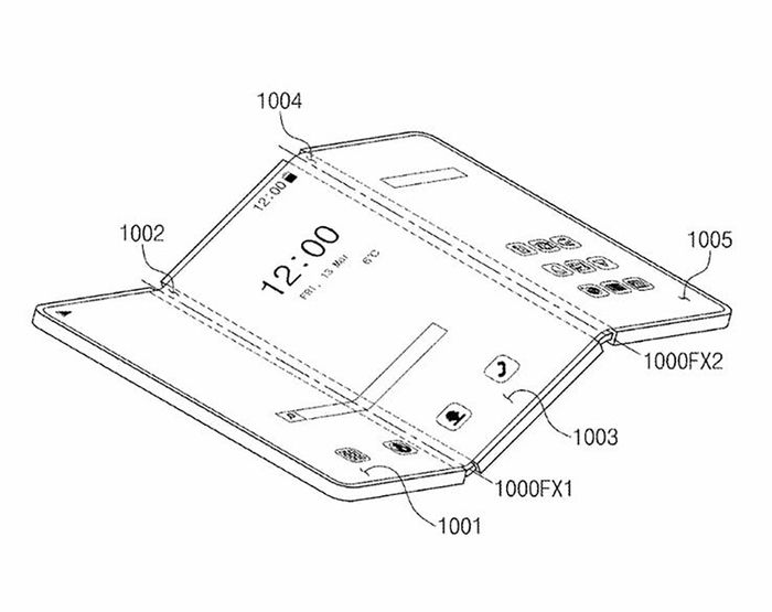 Bằng sáng chế của Samsung về điện thoại gập ba