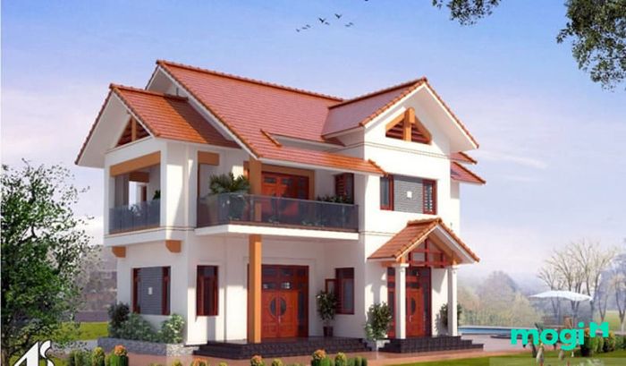 Nhà 2 tầng đẹp mắt