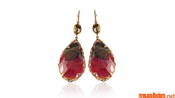 Khuyên tai làm từ đá Carnelian tuyệt đẹp