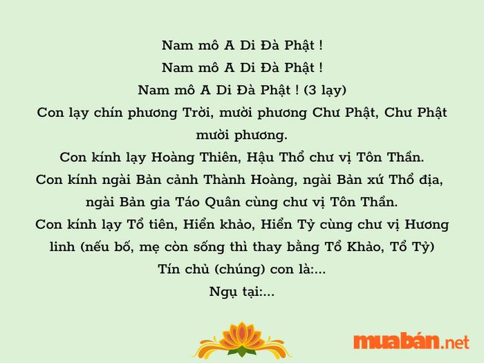 Văn khấn rằm tháng 6 để cúng gia tiên