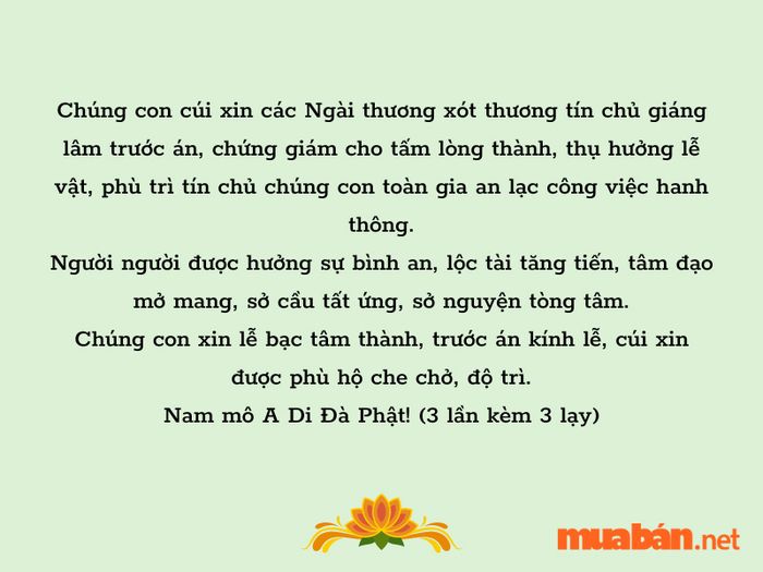 Văn khấn rằm tháng 6 cúng thổ công và các vị thần linh
