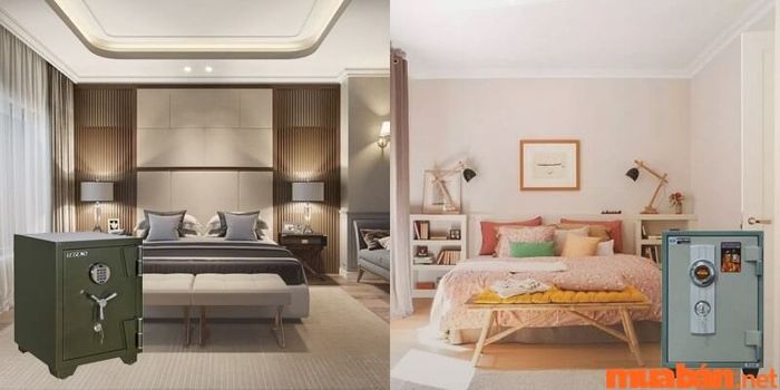 Không nên đặt két sắt đối diện với gương trong phòng ngủ, vì đây là một trong những vị trí không tốt về phong thủy.