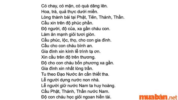 Lời khấn lễ tạ sau khi sửa nhà hoàn tất