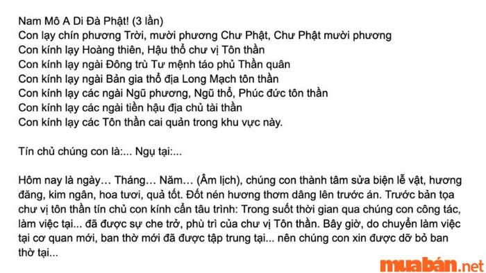 Lời khấn hạ bàn thờ trước khi bắt đầu sửa nhà cửa