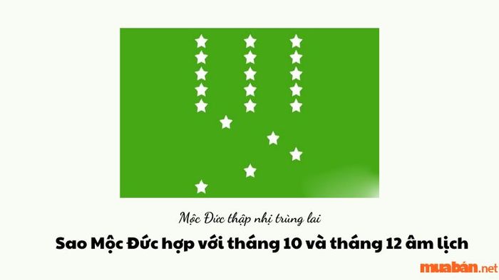Sao Mộc Đức thuận lợi nhất vào tháng 10 và tháng 12 âm lịch