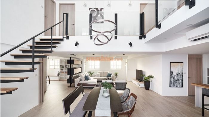 Mẫu nhà cấp 4 gác lửng đúc giả với thiết kế đơn giản, mang phong cách hiện đại