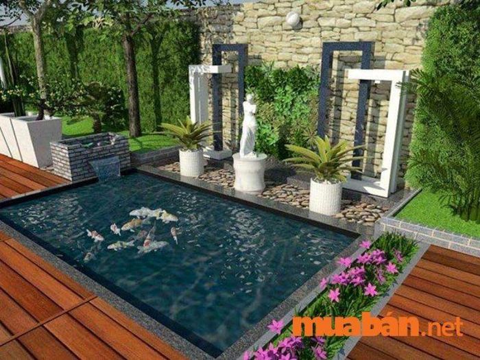 Vị trí phong thủy khi đặt hồ cá trước nhà