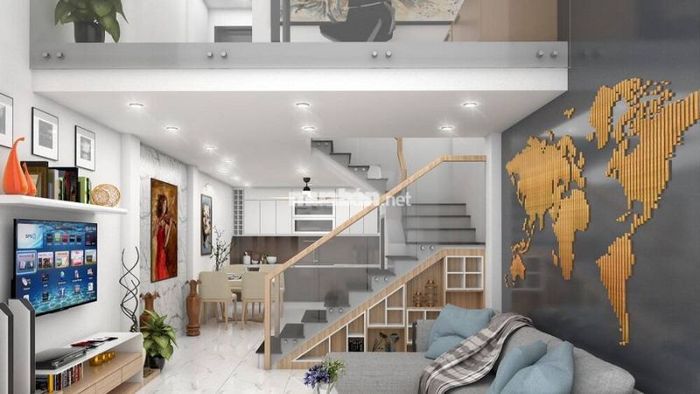 Nhà cấp 4 gác lửng đúc giả với thiết kế đẹp và hiện đại