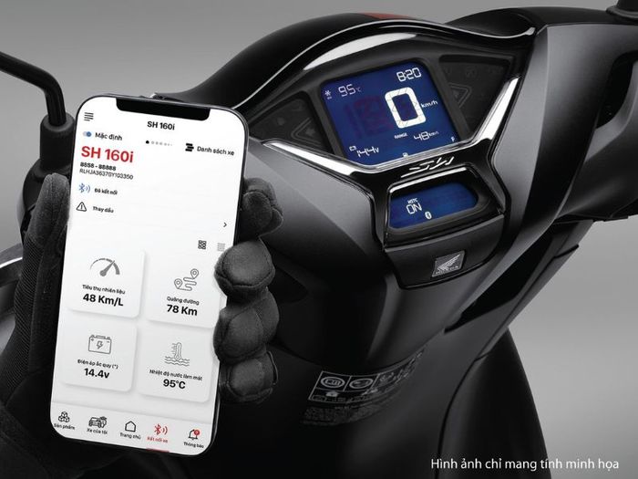 Kết nối điện thoại qua Bluetooth giúp bạn theo dõi và quản lý toàn bộ thông tin về xe một cách dễ dàng