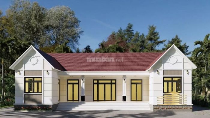 Nhà chữ U 4 phòng mái Thái với thiết kế đơn giản nhưng vô cùng đẹp mắt