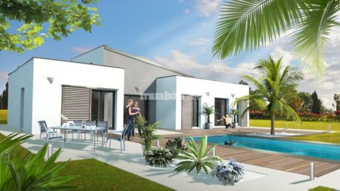 Nhà chữ U mái lệch ở khối trung tâm, sang trọng và nổi bật