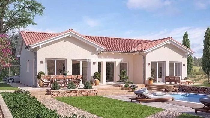 Kiến trúc nhà chữ U 4 phòng ngủ đơn giản và hiệu quả