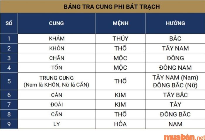Ngoài ra, bạn cũng có thể tra cứu cung phi để hiểu rõ mệnh của mình và biết ai hợp hay kỵ với mình.