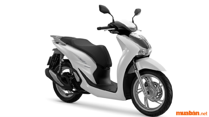 Mẫu xe Honda SH 160i 2024 phiên bản cao cấp với màu trắng đen