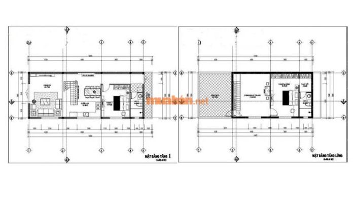 Bản vẽ nhà 1 trệt 1 lửng tối ưu hóa diện tích một cách hiệu quả nhất