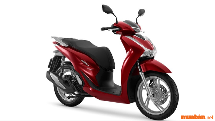 Mẫu xe Honda SH 160i 2024 phiên bản tiêu chuẩn với màu đỏ đen