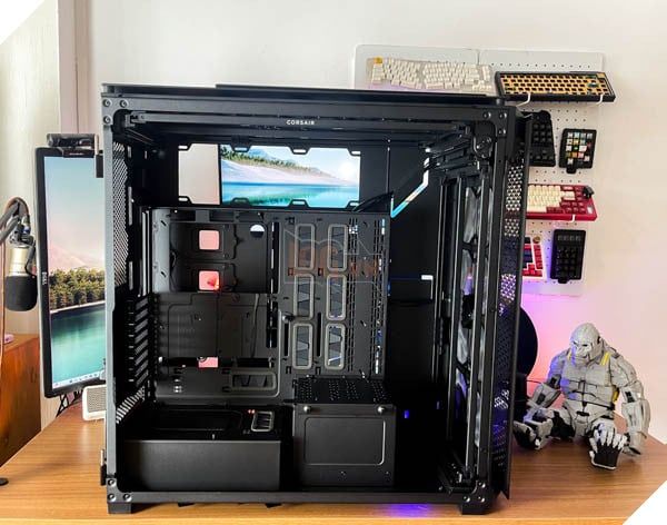 Đánh giá thùng máy CORSAIR 9000D RGB AIRFLOW Super-Tower: Ấn tượng với khả năng mở rộng và làm mát (phiên bản 5)
