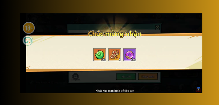 Cách nhập mã code Võ Lâm Đại Minh Tinh - bước 4