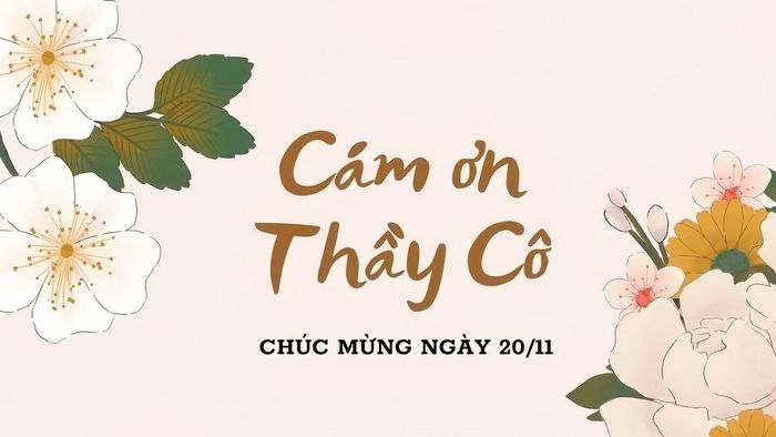 Những mẫu background 20/11 với họa tiết hoa cỏ nhẹ nhàng