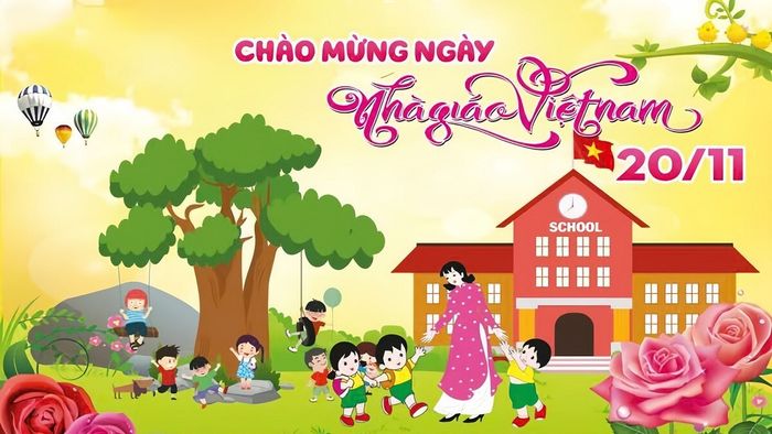 Những mẫu background 20/11 thiết kế đơn giản nhưng đầy ý nghĩa