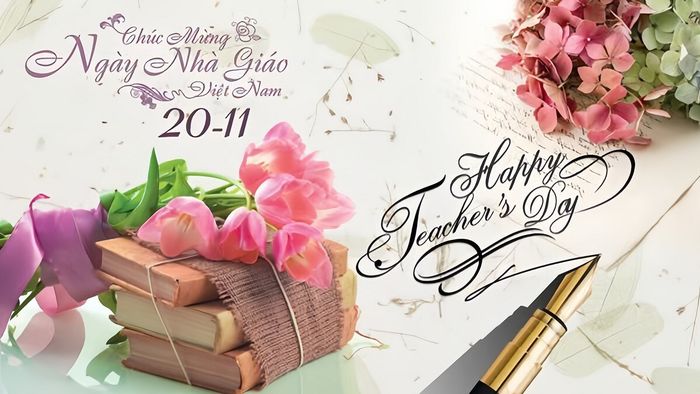 Những mẫu background 20/11 mang ý nghĩa sâu sắc và đơn giản, dễ dàng thể hiện sự trân trọng với thầy cô