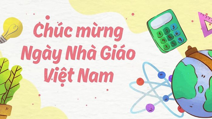 Background 20/11 với thiết kế giản đơn, dễ chịu