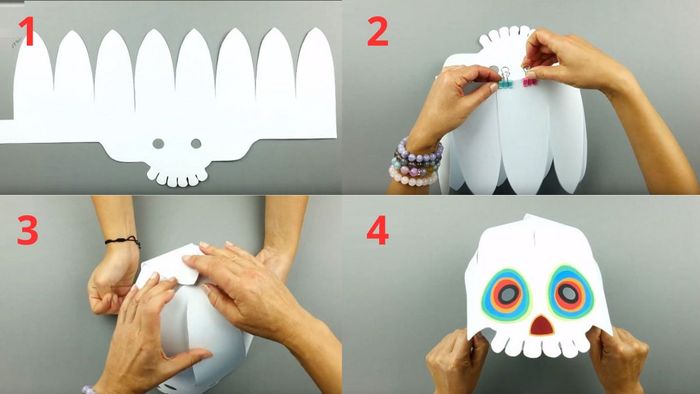 Hướng dẫn làm mặt nạ Halloween từ bìa cứng
