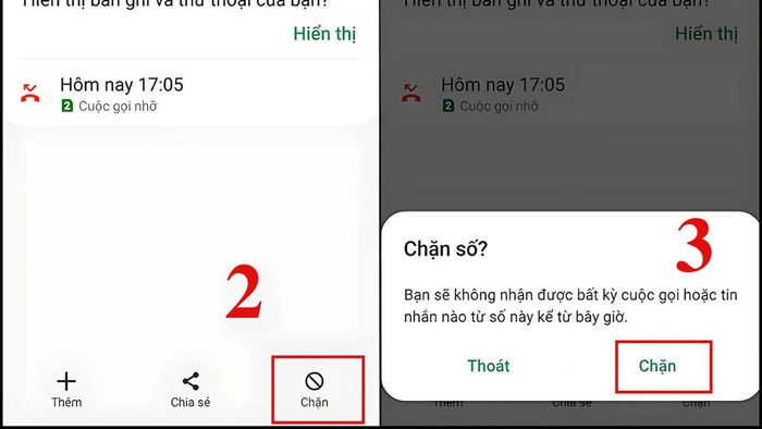 Hướng dẫn chặn cuộc gọi từ đầu số 3133 trên điện thoại - Bước 2