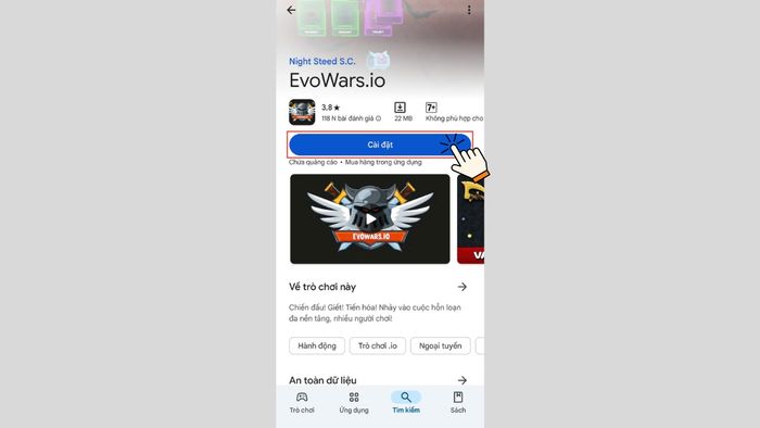 Hướng dẫn tải Evowars.io cho điện thoại - Bước 2