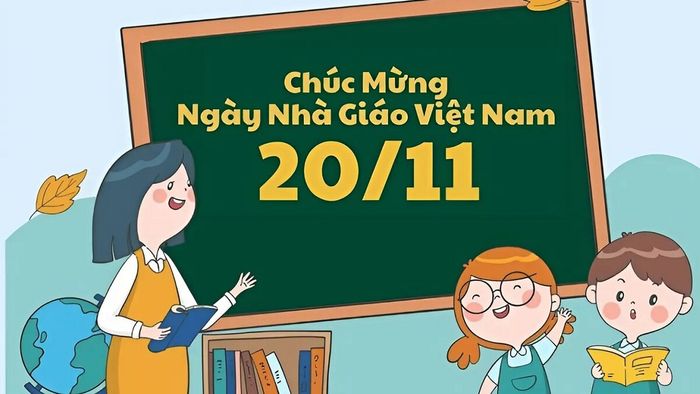 Mẫu background 20/11 dành cho mầm non, đẹp và ý nghĩa