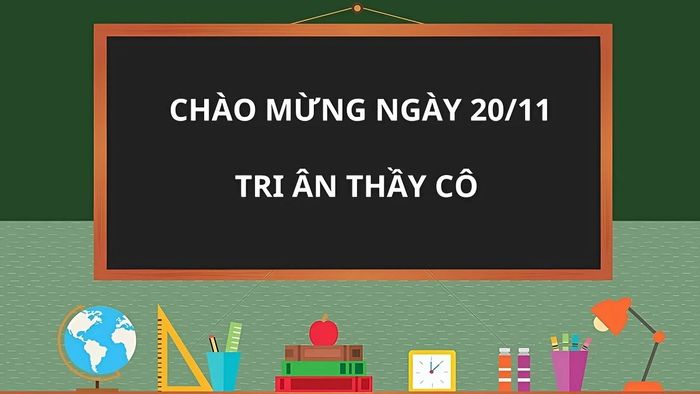 Mẫu background 20/11 đẹp mắt, dễ dàng gây ấn tượng