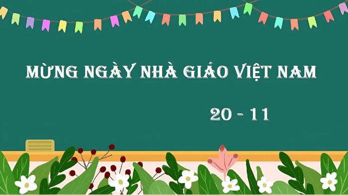 Mẫu background 20/11 đẹp mắt dành cho trẻ em mầm non