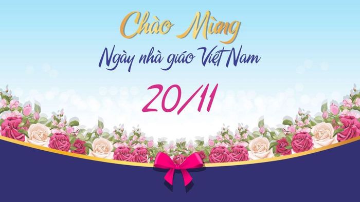 Background 20/11 ấn tượng, dễ dàng thu hút mọi ánh nhìn