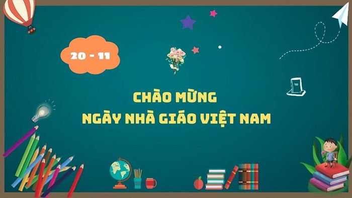 Tải phông nền đẹp cho Ngày Nhà giáo 20/11 tại trường mầm non
