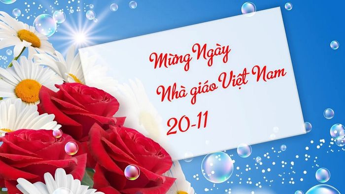 Mẫu background 20/11 ấn tượng nhất, dễ gây sự chú ý