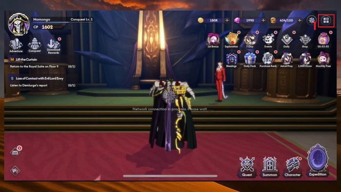 Hướng dẫn nhập code Lord Of Nazarick - Bước 1
